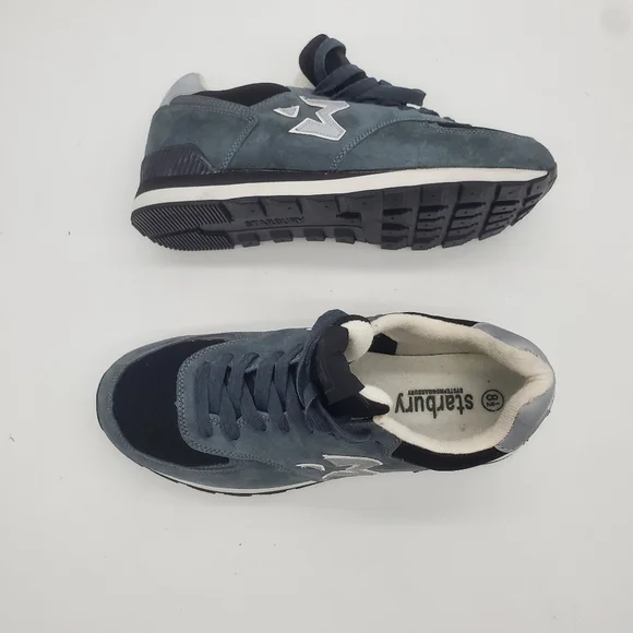Starbury by Stephon Marbury Retro Runner Suede Blue Gray Men's 8.5 Shoes Star